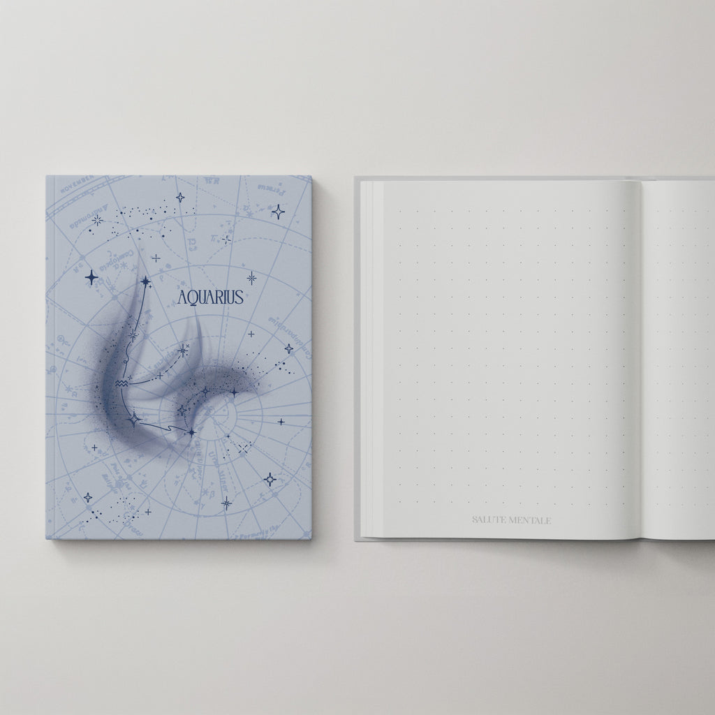 Sternzeichen Notizbuch: Aquarius (Wassermann) - der Visionär